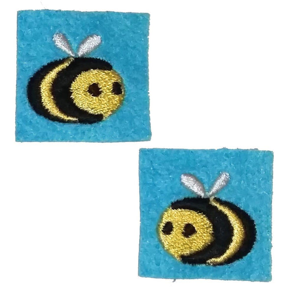First Tea Company "Bees" Embroidered Pips Pair-Doctor Geof