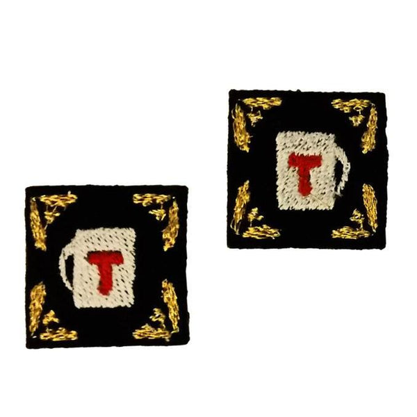 First Tea Company "Decorative 2" Embroidered Pips Pair-Doctor Geof