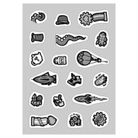 Tiny Steampunk Stickers - Sticker Sheet