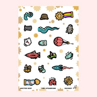 Tiny Steampunk Stickers - Sticker Sheet