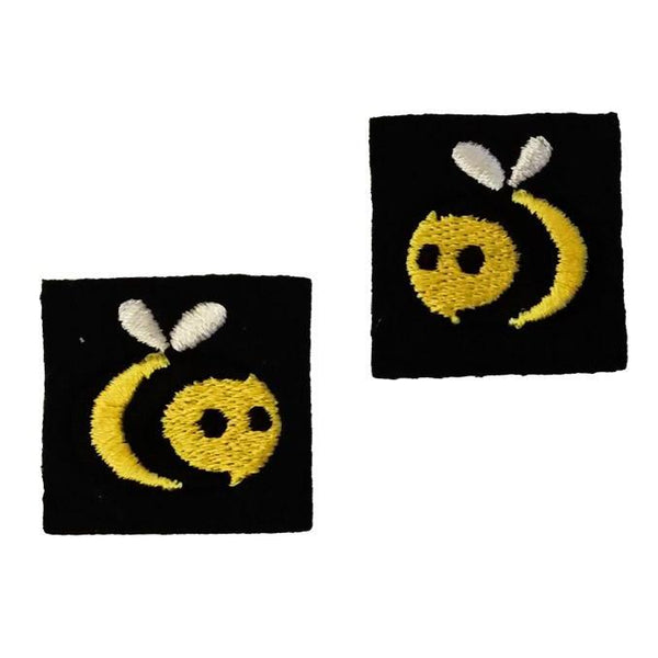 First Tea Company "Bees" Embroidered Pips Pair-Doctor Geof