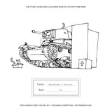Cats With Their Tanks - Colouring Book