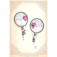 Valentine Balloonists - Steampunk Valentines Card-Doctor Geof