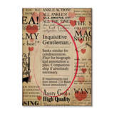 Holmes' Personal Ad - Steampunk Valentines Card