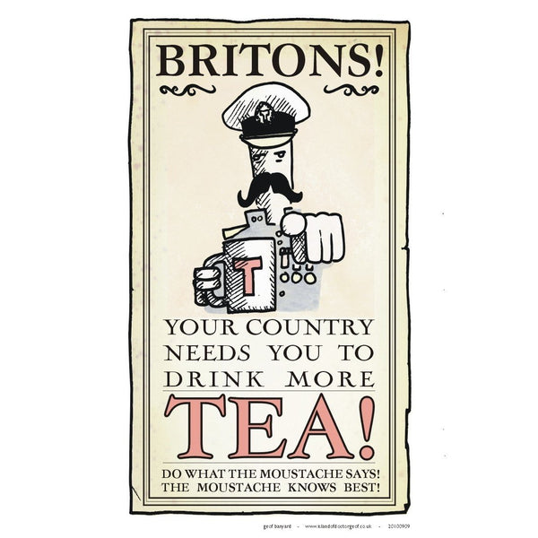 "Your Country Needs You To Drink More Tea!" A3 Print-Doctor Geof